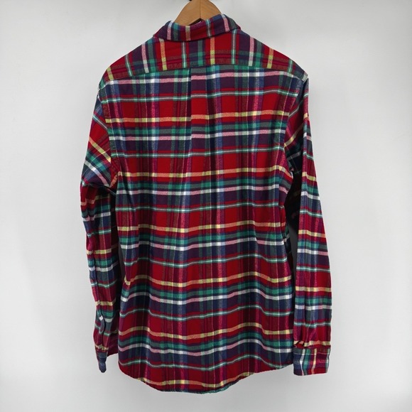 Ralph Lauren Men's Plaid Flannel Button Down Shirt Size L Red Green Blue Yellow - Picture 5 of 8